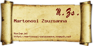 Martonosi Zsuzsanna névjegykártya